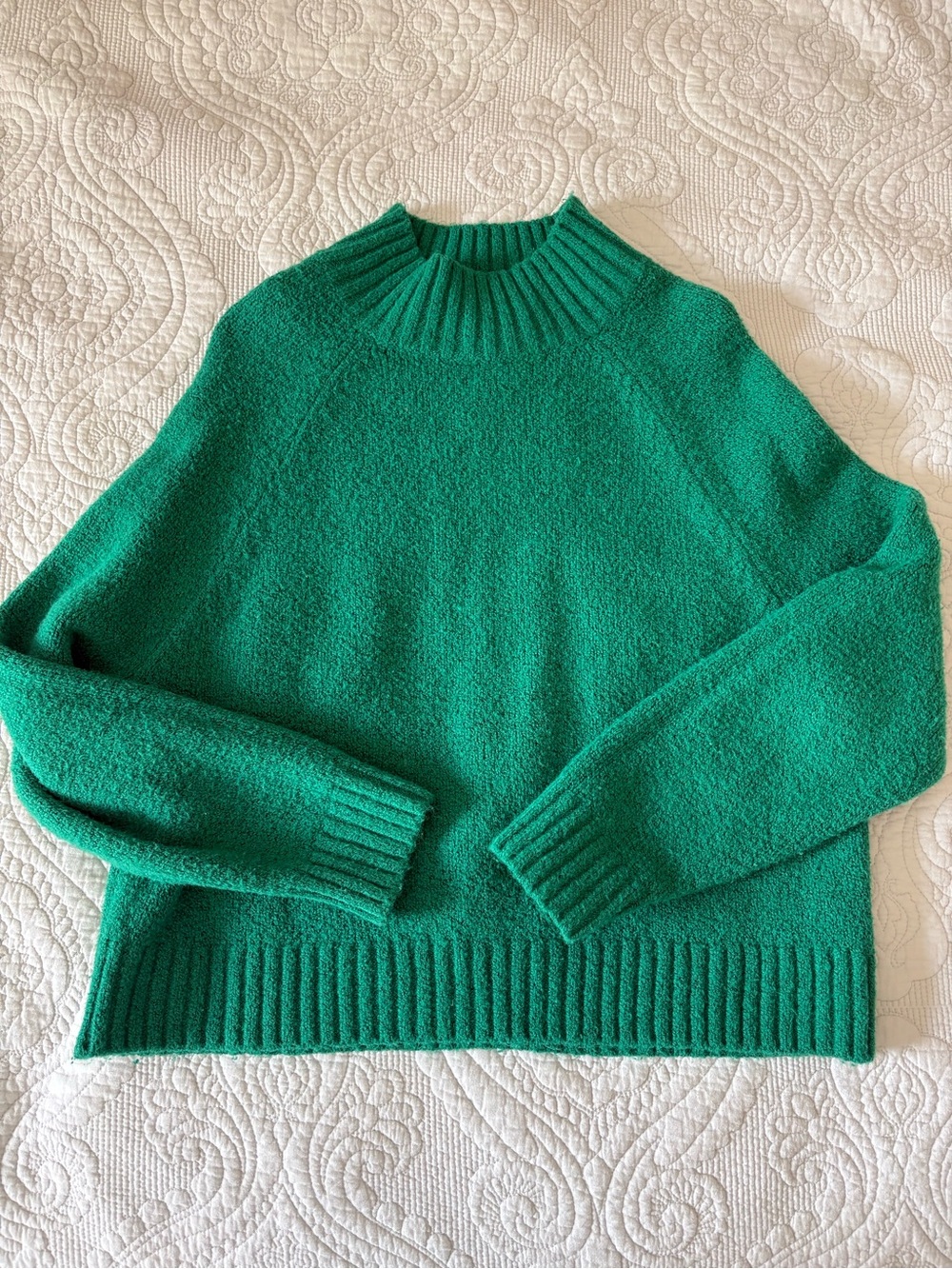 Old Navy Bright Emerald Ribbed Mock Neck Sweater